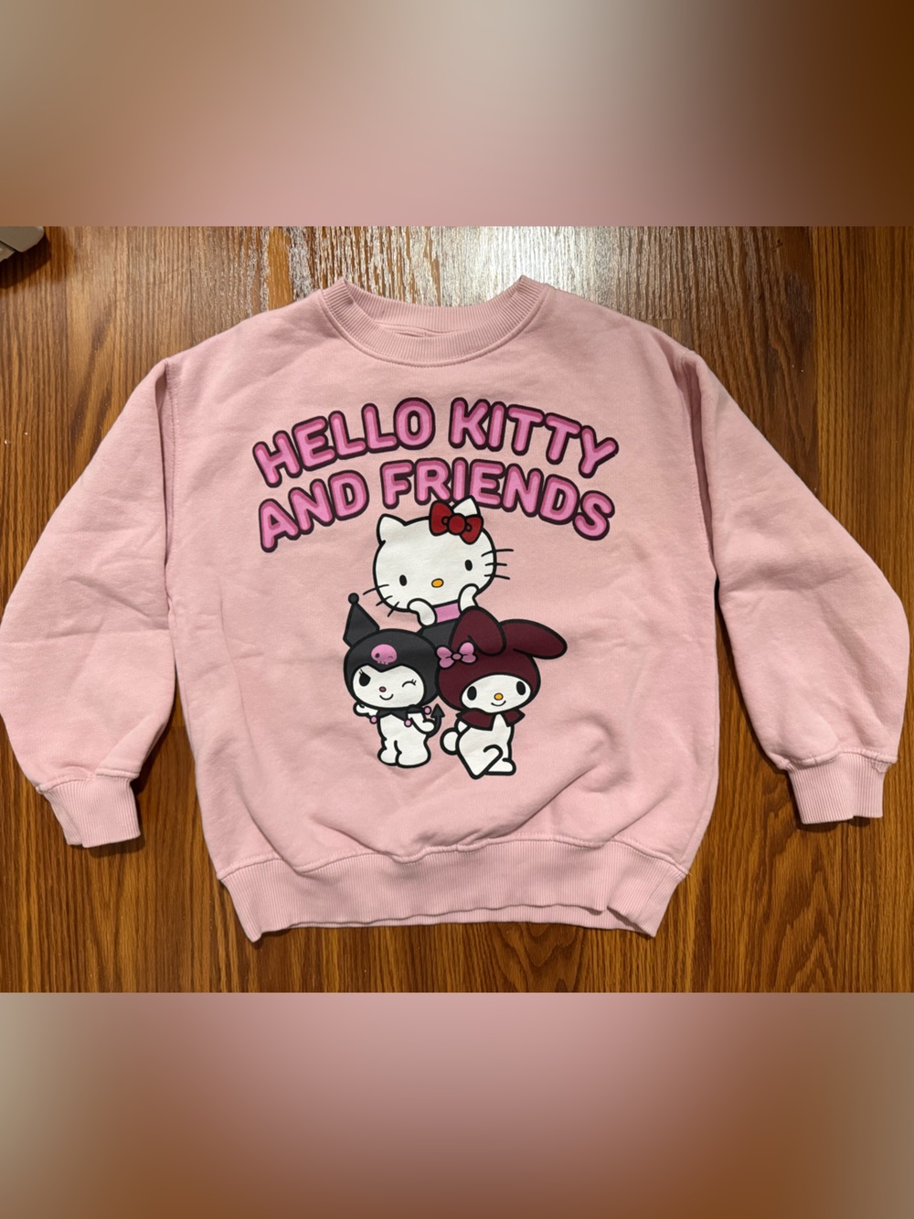 Zara Hello Kitty and Friends Pink Crewneck Sweater